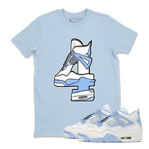 Hustle Number 4 Sneaker Tees - Air Jordan 4 Forget Me Not, Outfit To Match Sneaker, Black White  Shirt Color To Match Sneaker