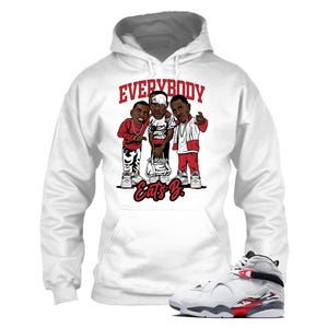white and red jordan sweatshirt
