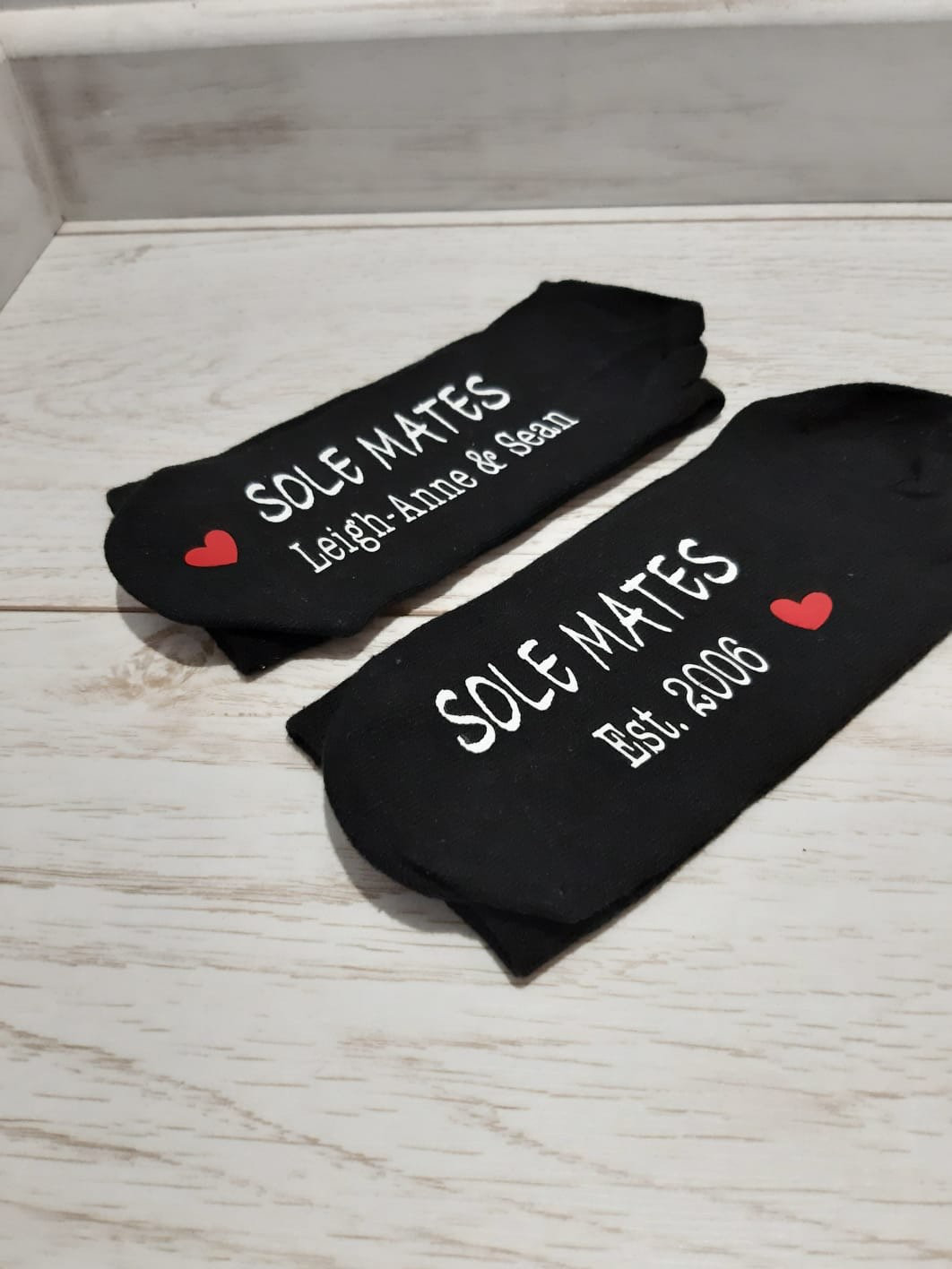 Image of Personalised Socks Wedding Gift For Him, Anniversary Socks- Personalised Socks - Adult Couple Husband Wedding