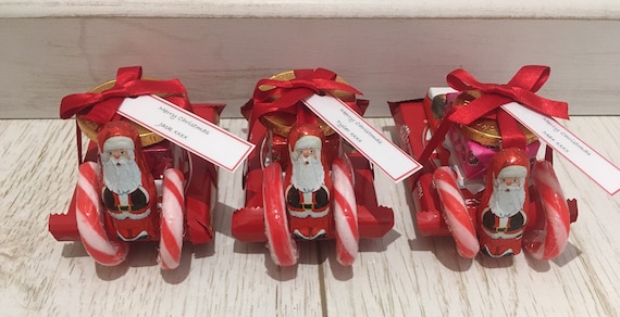 Christmas Chocolate Santa Sleigh Gift Secret Santa Stocking Etsy