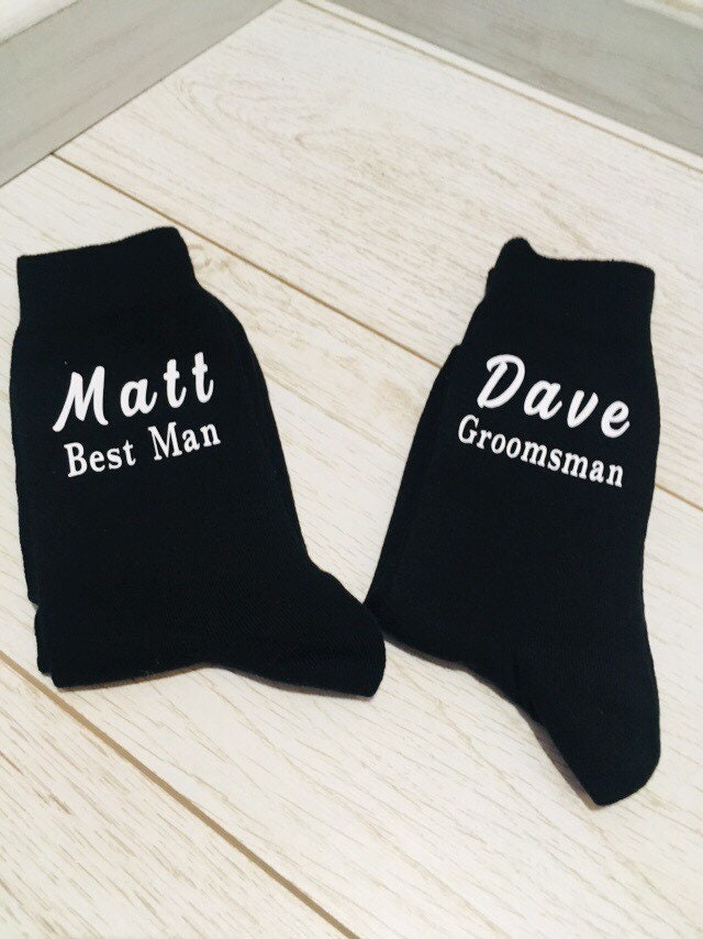 Groom socks personalised groomsmen socks personalised | Etsy