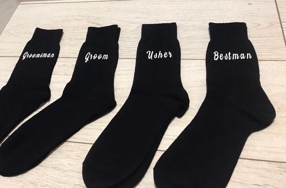 Groom socks personalised groomsmen socks personalised | Etsy