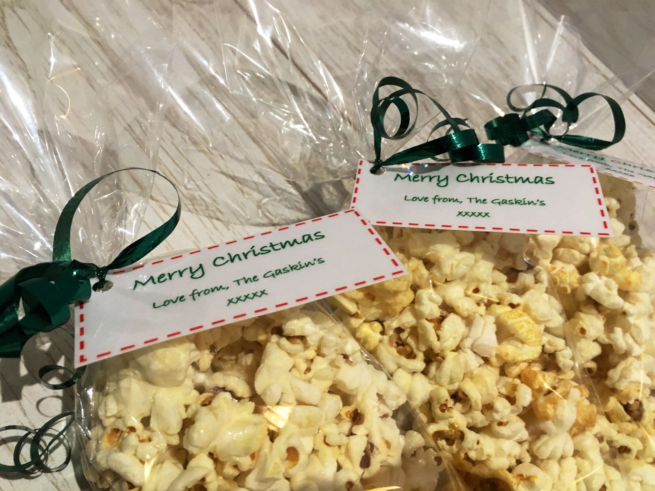 Popcorn favours x5 christmas gifts personalised gifts | Etsy