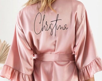 Ruffle Robes for Bridesmaid Robes Personalised Bridesmaid Robes with Names Satin Bridal Robes Custom Robes