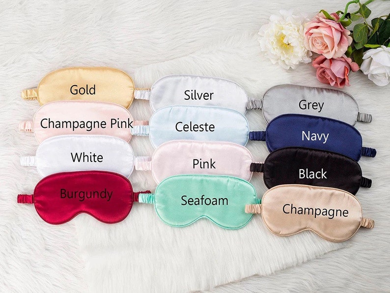 Personalised satin eye masks girls night sleepover party bridal party hen party Eye masks bridesmaid gift birthday party spa image 7