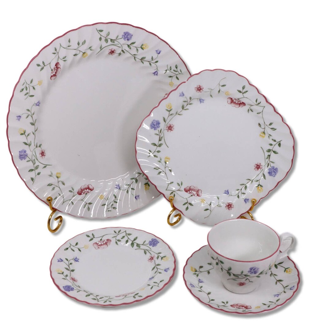 5pc Johnson Bros Summer Chintz Dinnerware Service Set New Old Stock 1980's Etsy
