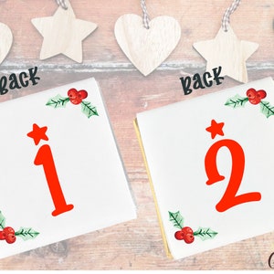 Personalised Advent Calendar Chocolates for children, Christmas countdown, advent fillers, chocolate Christmas gift image 2