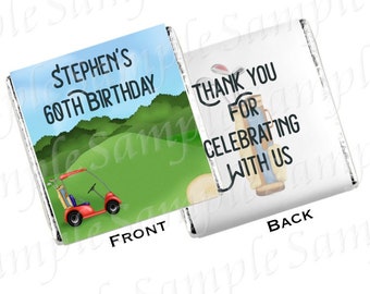 Personalised Birthday chocolate squares - Male themes  - any age