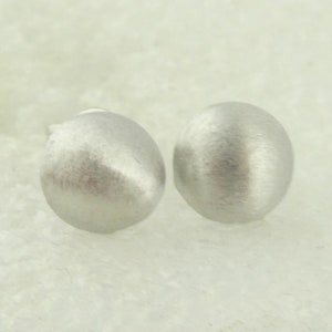 925 Ohrstecker Ohrringe Silber Kugel Halbkugel gebürstet 8mm
