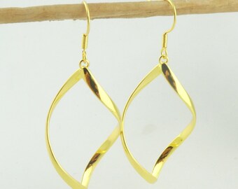 925 Sterling Silver Earrings Gold Drop Earrings