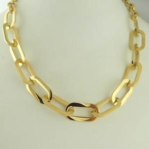Link Chain Curb Chain Gold Choker Large link necklace stainless steel