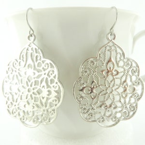 Earrings silver boho ornaments stainless steel earwires
