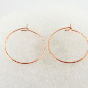 Hoop earrings rose gold thin minimalist 20mm stainless steel,gift sister,friend