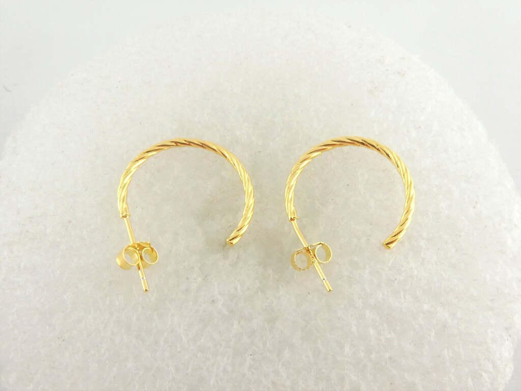 Senteria Orecchini A Cerchio Grosso Placcato Oro 14K | Cerchi Tondi Cavi Da 25-50 Mm, Leggeri, Con Perno In Argento 925, Ipoallergenici, Regalo Donna