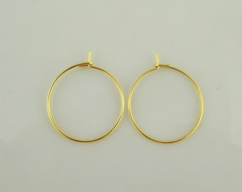 Hoop earrings gold minimalist 20mm stainless steel,gift sister,friend