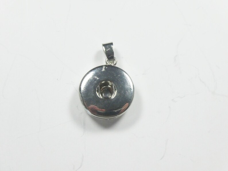 Pendant silver push button,changing jewelery,change jewelry,interchangeable image 4