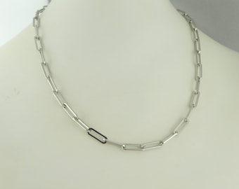 Link chain silver large link large link chain necklace stainless steel,gift