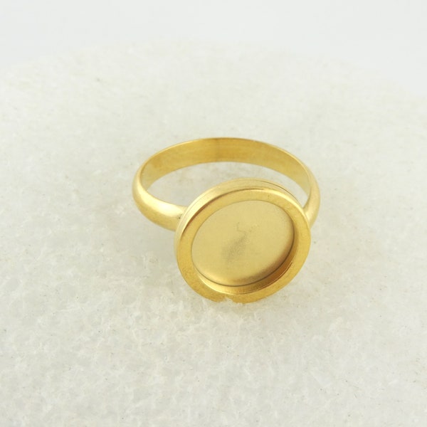 Ringrohling Ringrohlinge Rohlinge gold verstellbar 10mm Edelstahl,Ring Fassung