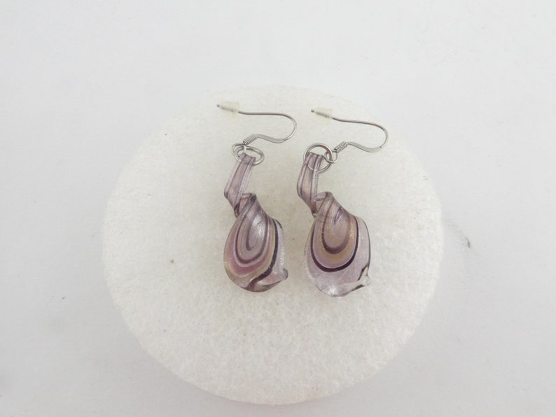 Earrings silver-purple-blackberry-gold-black Helix,valentine's Day image 4