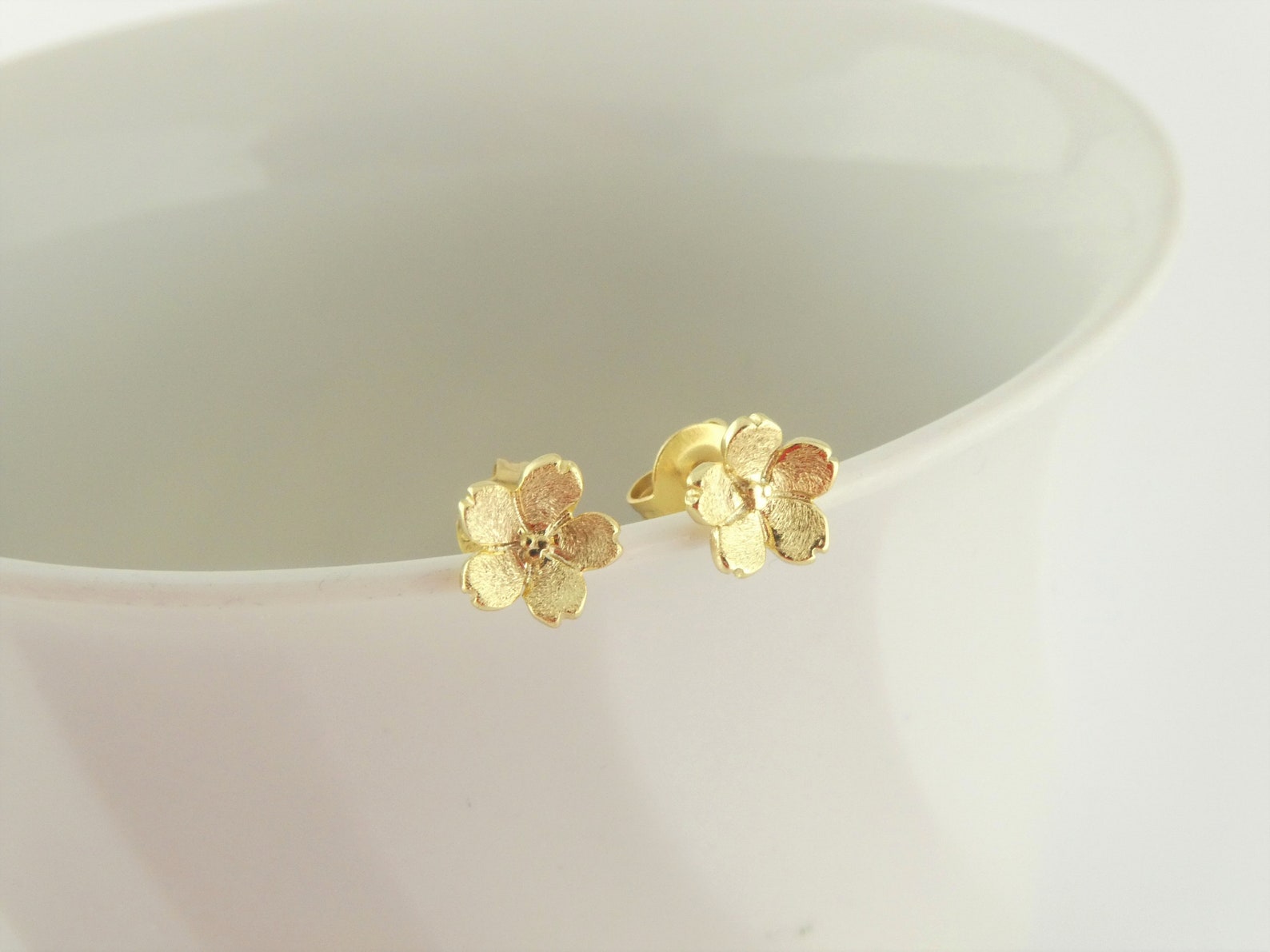 Ohrstecker 925 Sterling Silber Damen Ohrringe Rose Blume Blüte Zirkonia Kristall Geschenk