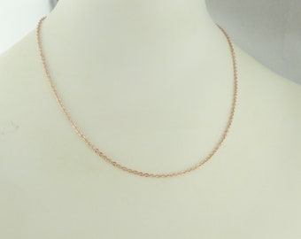 Gliederkette Choker Kette Halskette Rosegold 40cm Edelstahl 1mm,Geschenk,Geburtstag