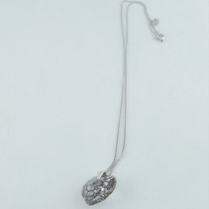 925 Kette Halskette Silber Grau mit Anhänger Herz Swarovski,Kette silber,Halskette silber Bild 3