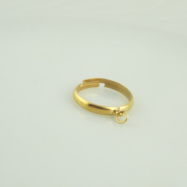 Charm Ring Gold verstellbar minimalistisch Edelstahl Ringrohling,Diy Schmuck