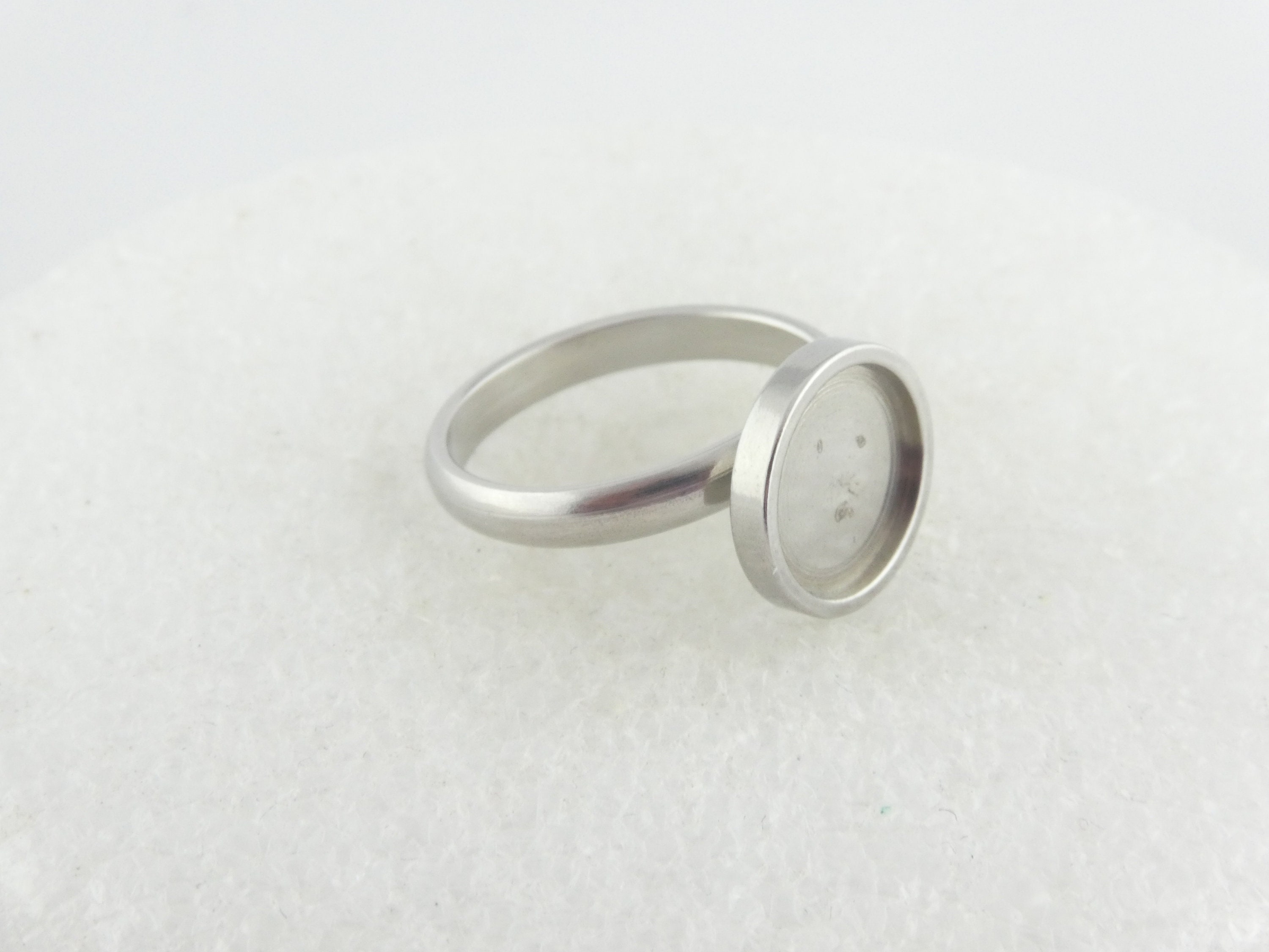Ring Blank Blanks Silver Adjustable 10mm Stainless Steelring Etsy UK