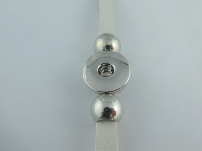 Bracelet silver-white push button,Mother's Day,valentine's Day,sister image 2