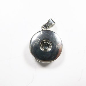 Pendant silver push button,changing jewelery,change jewelry,interchangeable image 2