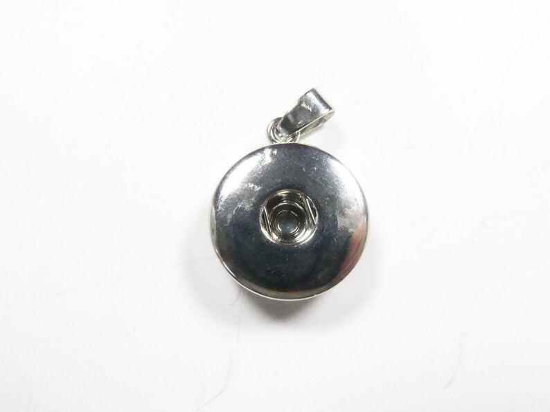 Pendant silver push button,changing jewelery,change jewelry,interchangeable image 2