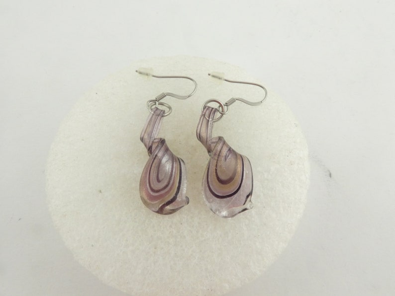 Earrings silver-purple-blackberry-gold-black Helix,valentine's Day image 1