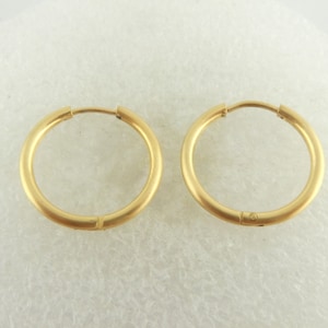 Creolen Ohrringe Gold matt 20mm Edelstahl
