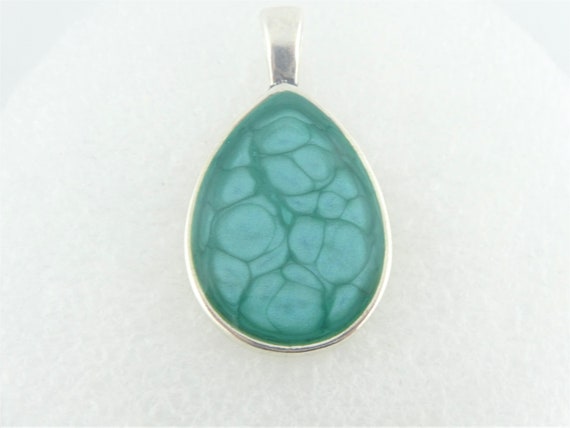 ネックレス ターコイズドロップ型ペンダント シルバーターコイズドロップペンダント 25 x 18 mm - Etsy 日本