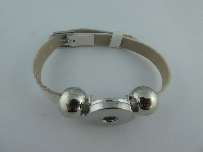 Bracelet silver-white push button,Mother's Day,valentine's Day,sister image 4