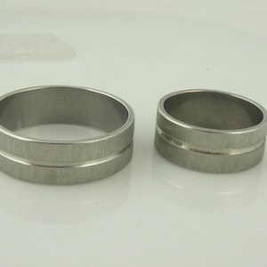 Ring silver brushed stainless steel
