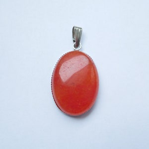 Cabochon Anhänger Silber-Rot Oval 25x18mm,Geburtstagsgeschenk,Muttertagsgeschenk Bild 4