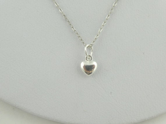 Collier Avec Petit Pendentif Cœur En Argent Sterling 925, 9 Mm – Chaîne Style Boîte, Idéal Cadeau Amour