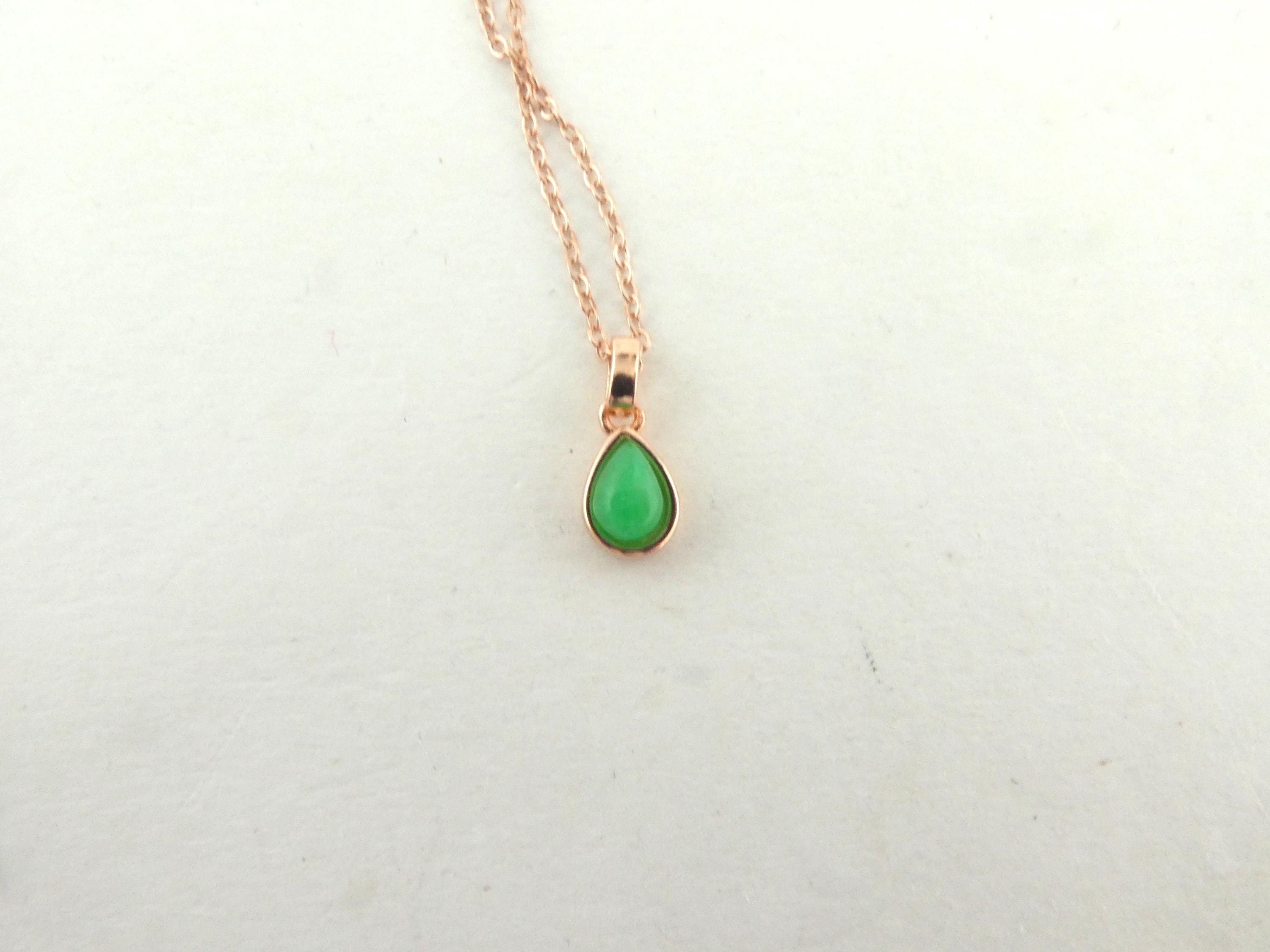 Collier En Jade Rose De Malaisie 182 Cts - Argent Massif 925 - 45cm - Neuf