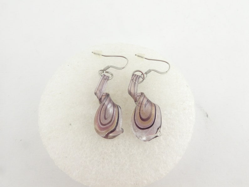 Earrings silver-purple-blackberry-gold-black Helix,valentine's Day image 3