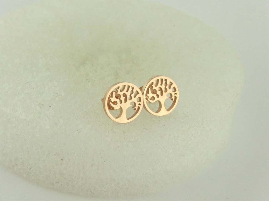 Elements Gold Orecchini Donna Albero Della Vita | Oro 9kt | Design Elegante E Simbolico | Regalo In Scatola Regalo