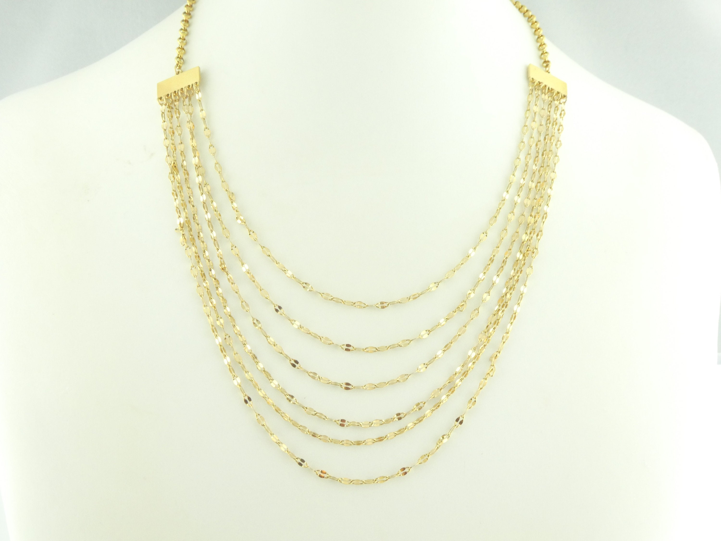 Pearl Mix Malti Chain Necklace（Gold） Pearl Mix Malti Chain Necklace（Gold） Gold-tone Chain