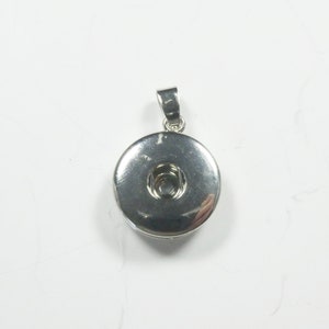 Pendant silver push button,changing jewelery,change jewelry,interchangeable image 3