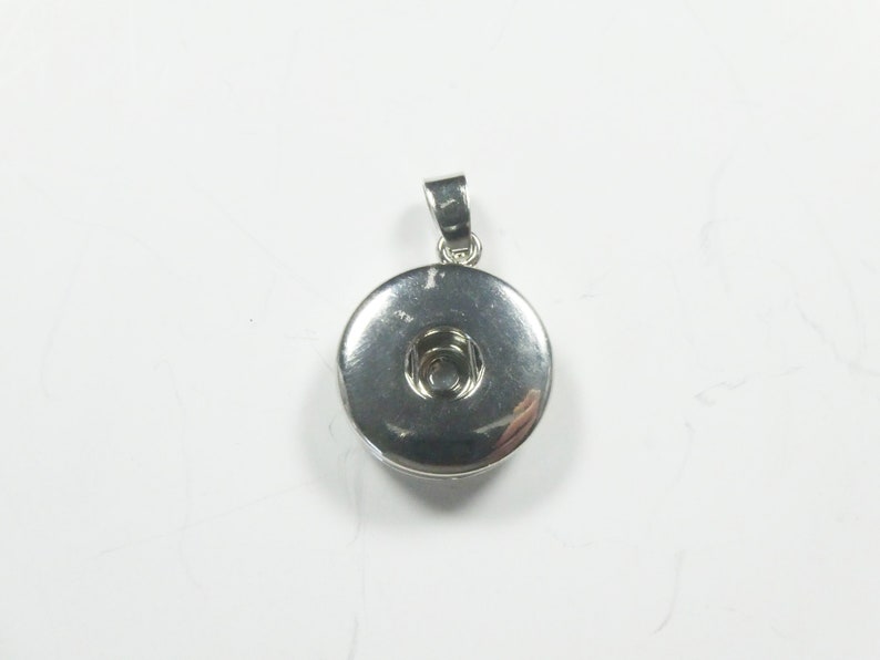 Pendant silver push button,changing jewelery,change jewelry,interchangeable image 3