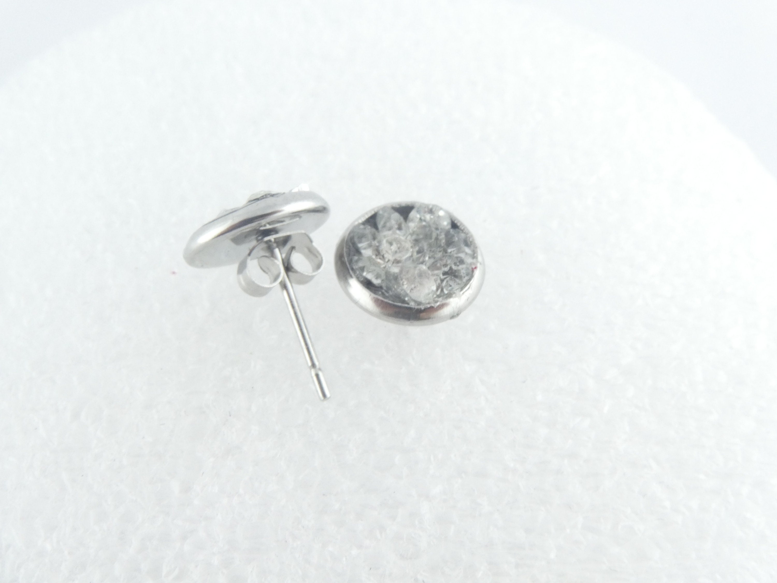 Orecchini A Bottone In Argento Sterling 925 Con Cristallo CZ Citrino Rotondo 2mm – Eleganti, Piccoli, Confezione Regalo – Gioielli Donna