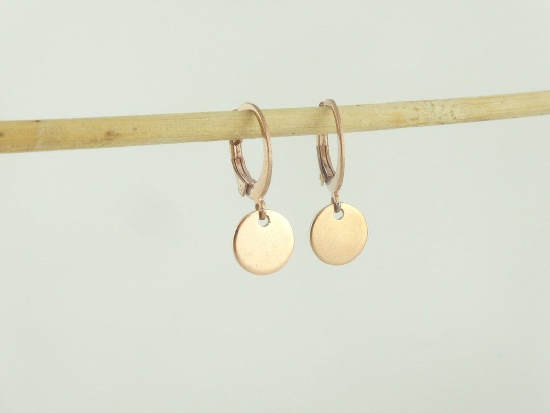 Boucles D'oreilles Anneaux Créoles En Acier Inox Plaqué Or, 8 Mm, Dormeuses – Budget Beauté