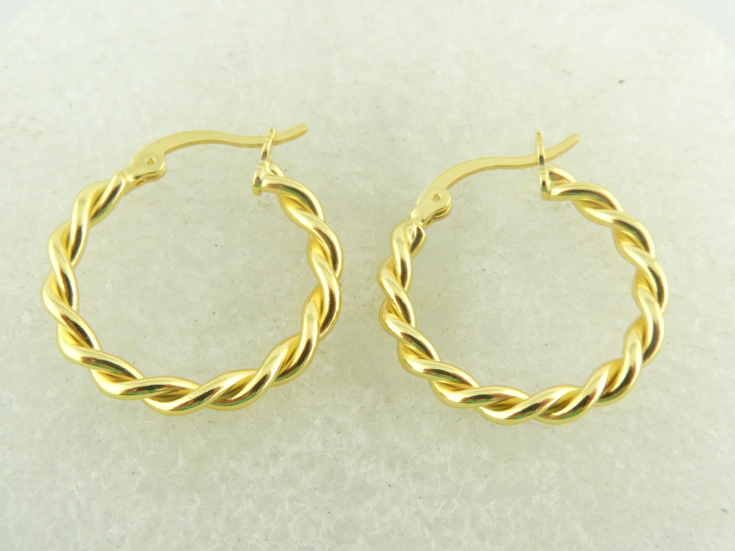 Twisted Spiral Hoop Earrings, Minimalist Earrings, Everyday Huggie