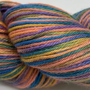 Wool Silk Fingering Yarn Hand-painted &quot;Enid”