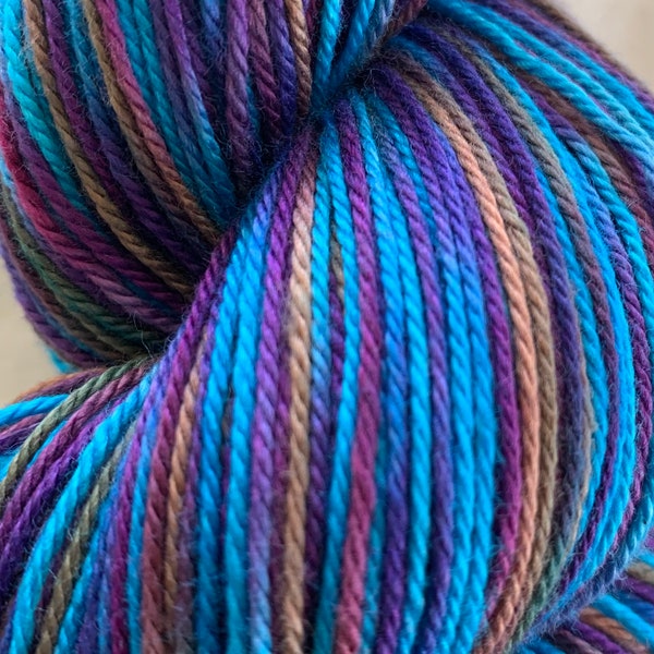 Cotton/ Bamboo Fingering Weight Hand-painted Yarn "LoRae”