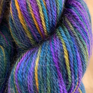 Alpaca/silk/cashmere fingering hand-painted yarn “Hyperion”